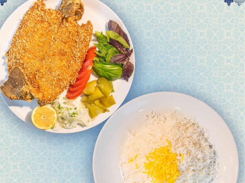 Sabzi Palaw ba Mahi